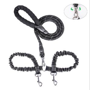 Double Headed Retractable Dog Leash with Pull Rope