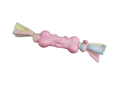 TPR Dog Bone Cotton Cloth Strips for Teeth Relief