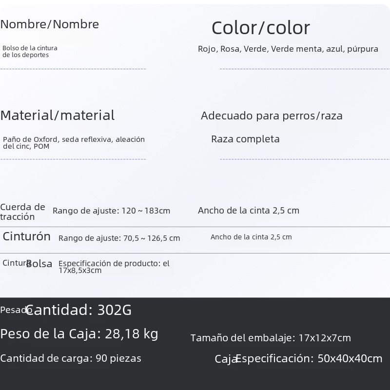 Cross-Border Amazon Pet Running Waist Bag with Leash